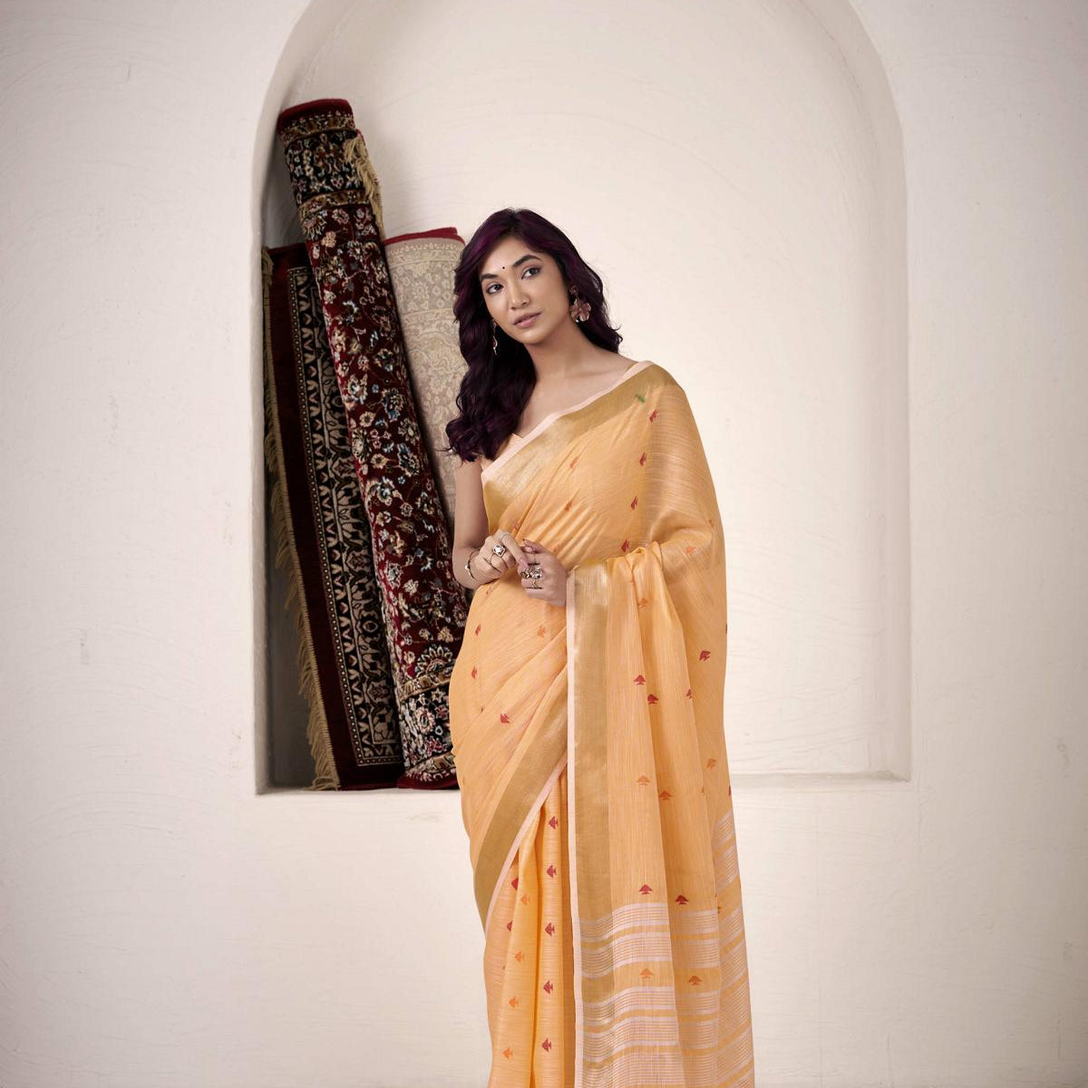 Cotton Saree with a Touch of Zari