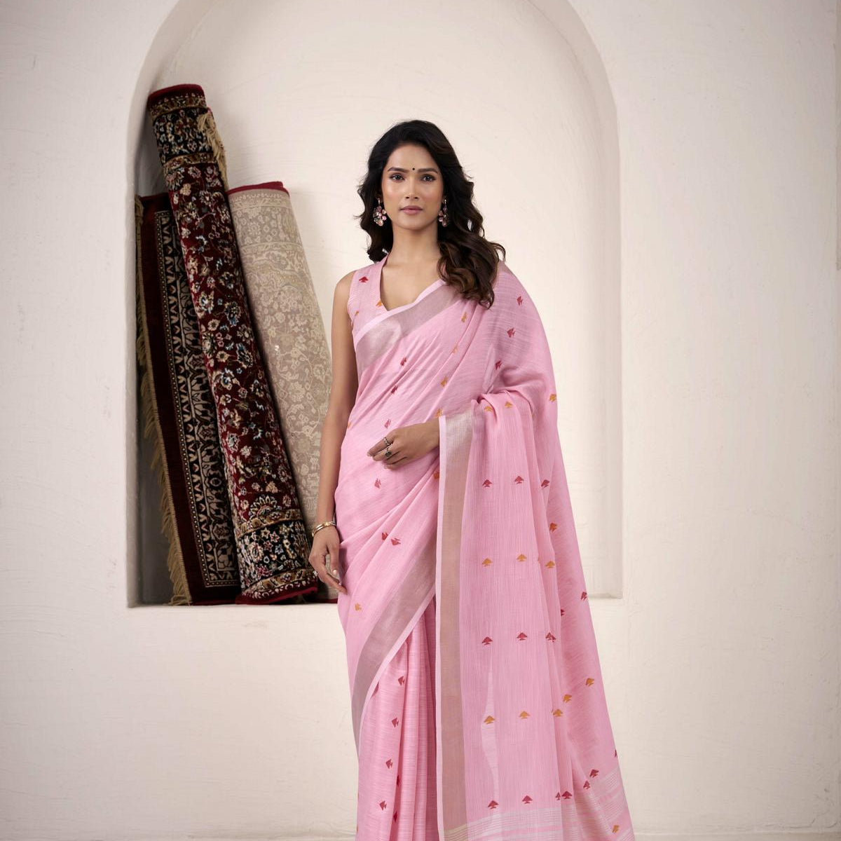 Cotton Saree with a Touch of Zari