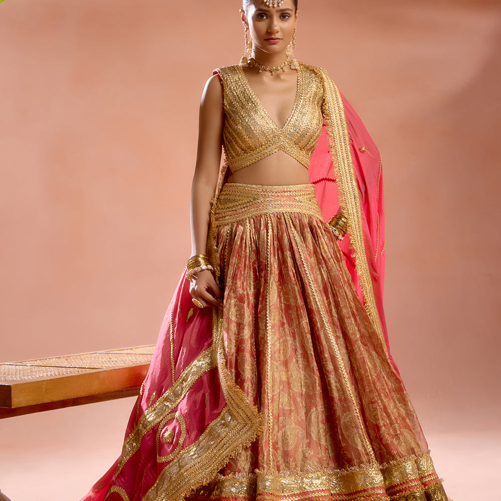 Handcrafted Tussar Lehenga
