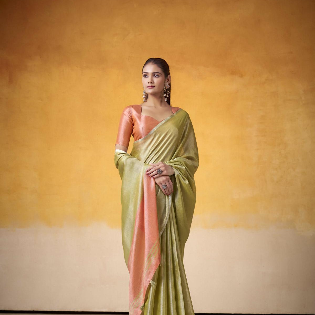 Tissue Saree with a Touch of Zari