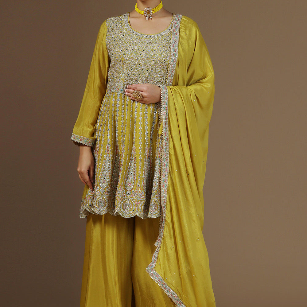 Elegance Crepe Sharara Suit