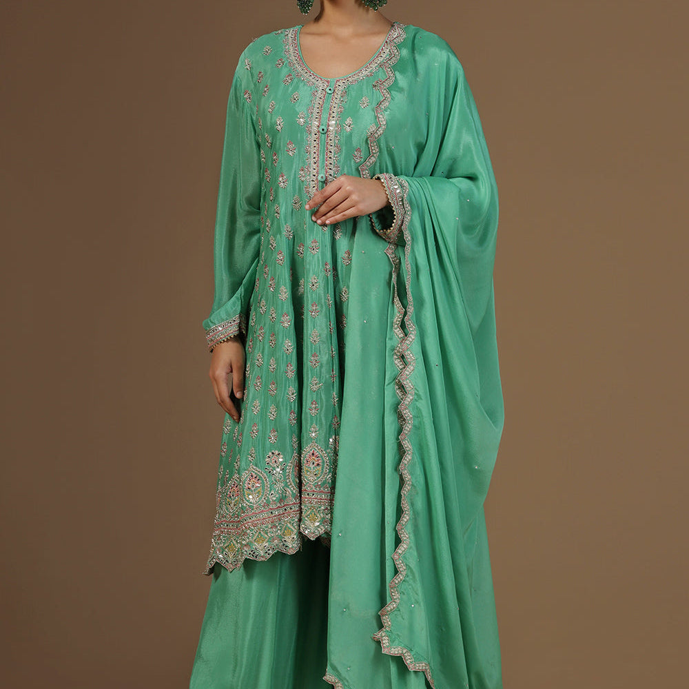 Elegance Crepe Sharara Suit