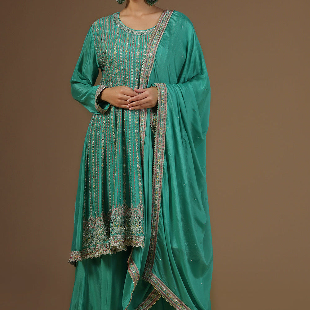 Elegance Crepe Sharara Suit