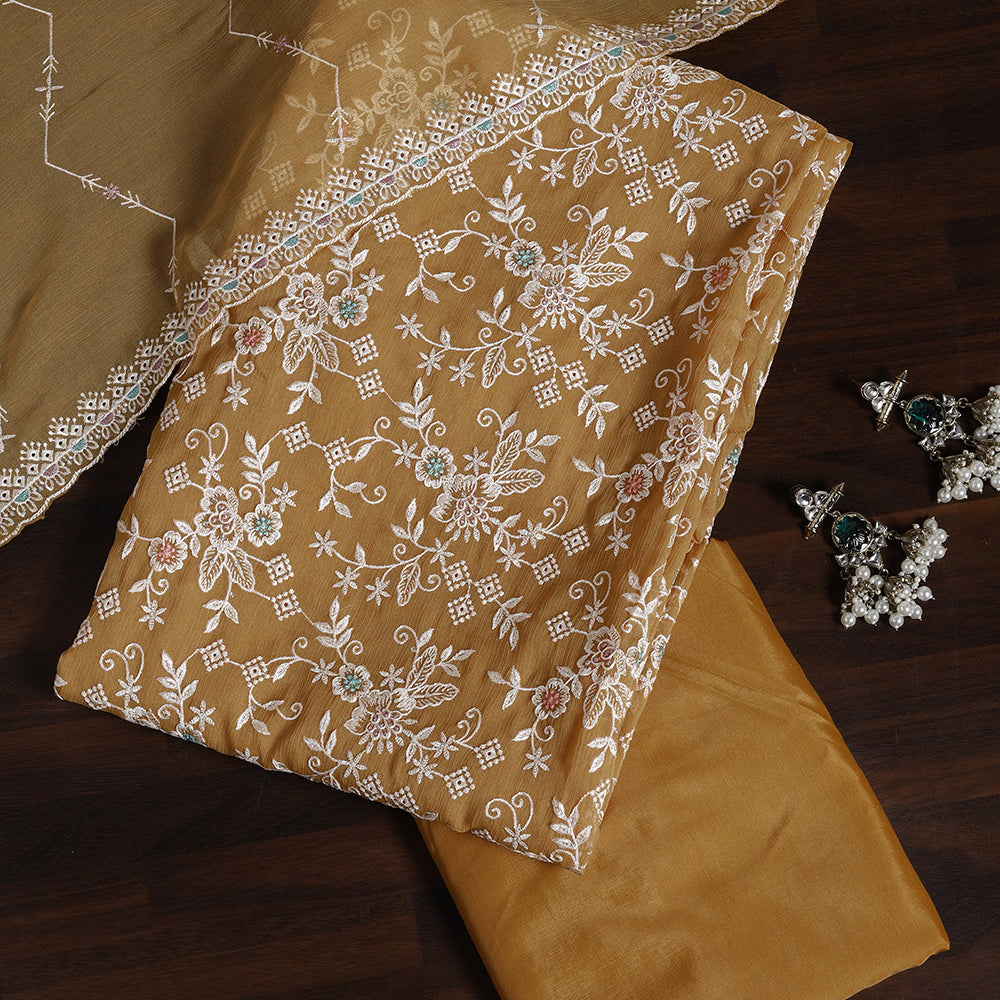 Shimmer Georgette Fabric Unstitched Suit