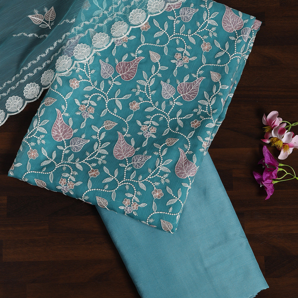 Chiffon Fabric Unstitched Suit