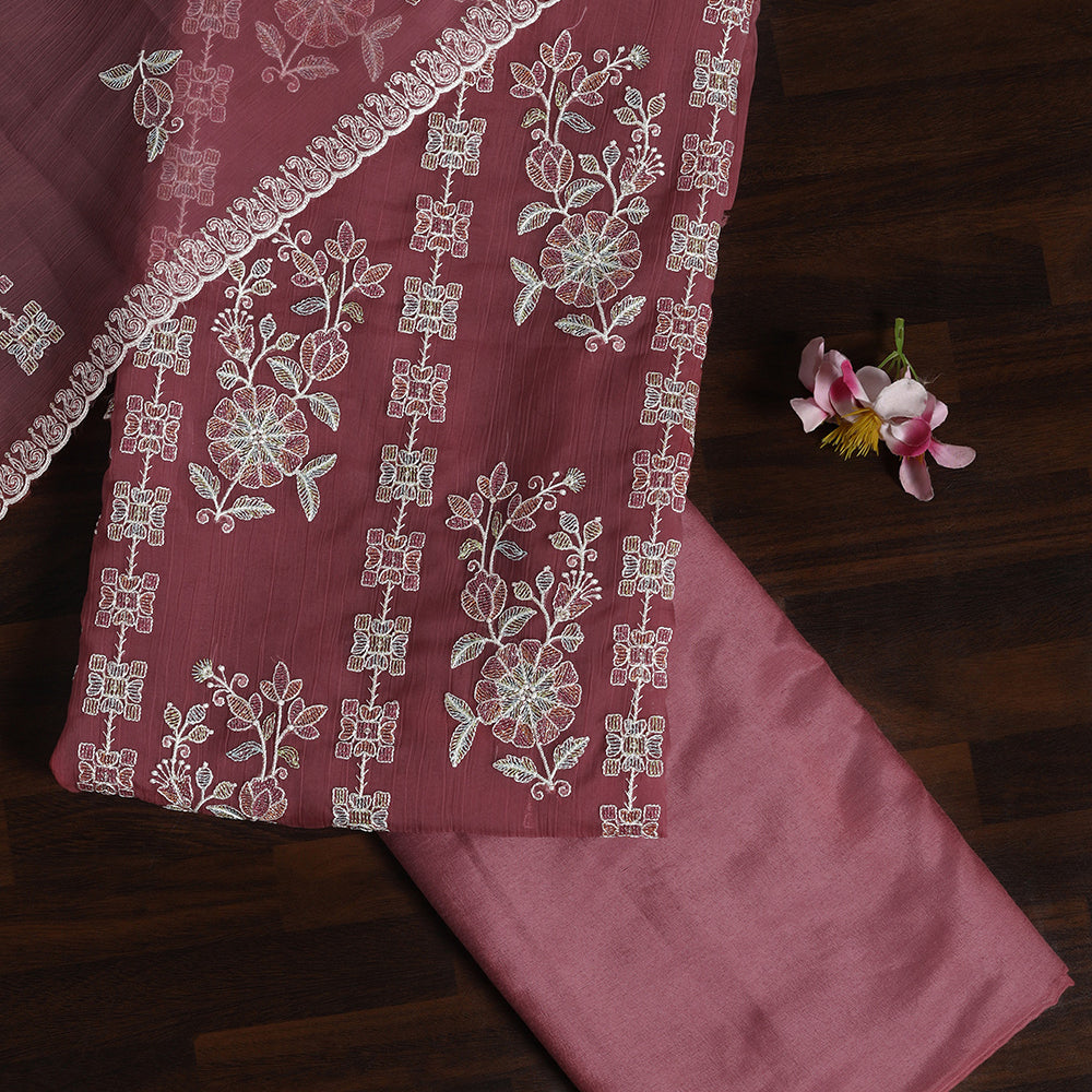 Chiffon Fabric Unstitched Suit