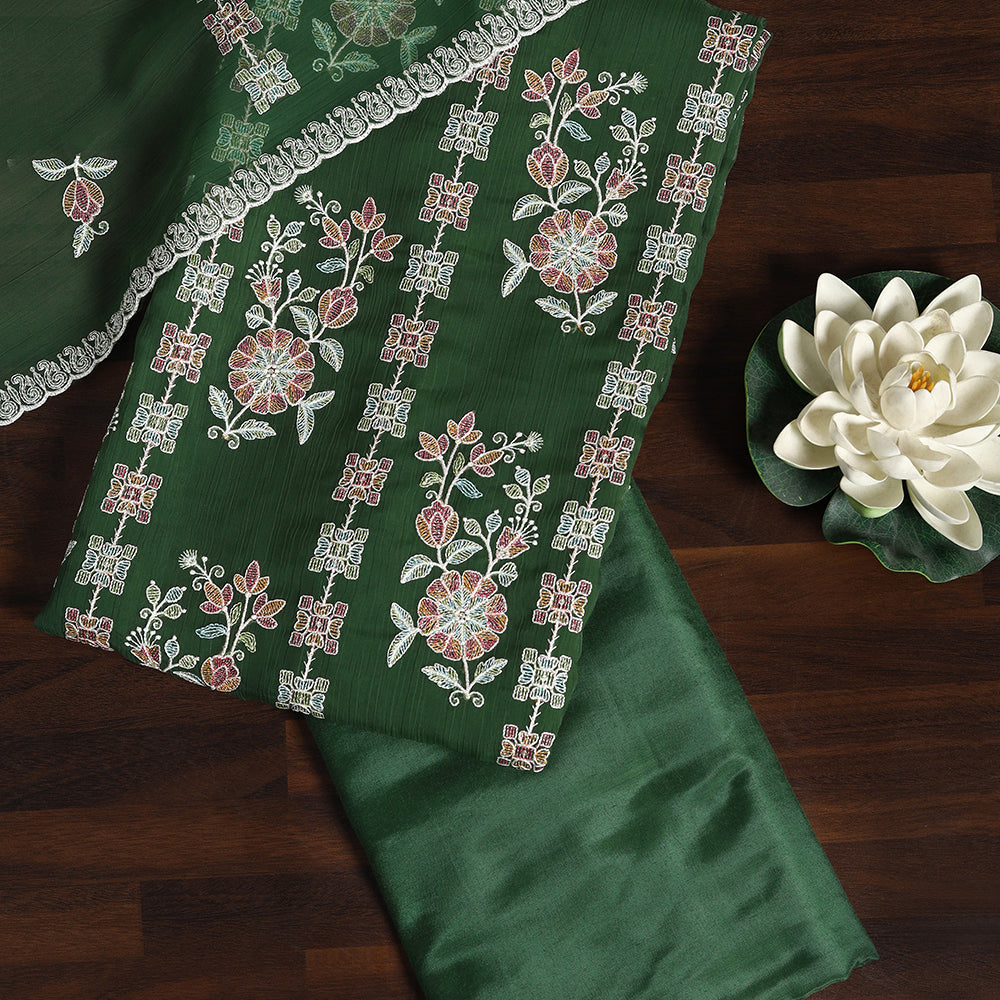 Chiffon Fabric Unstitched Suit