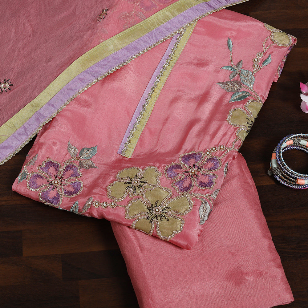 Designer Uppada Silk Suit with Thread Zarkan Work