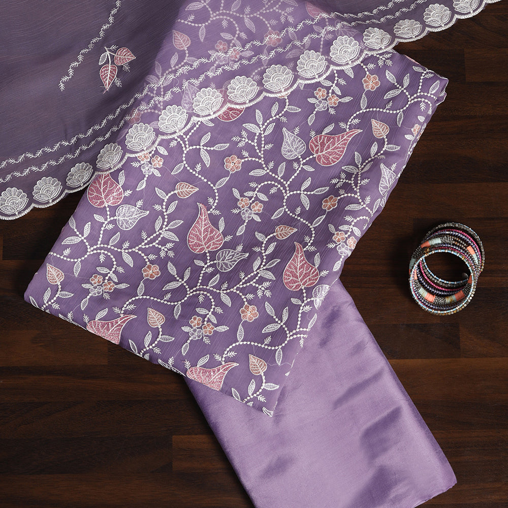 Chiffon Fabric Unstitched Suit