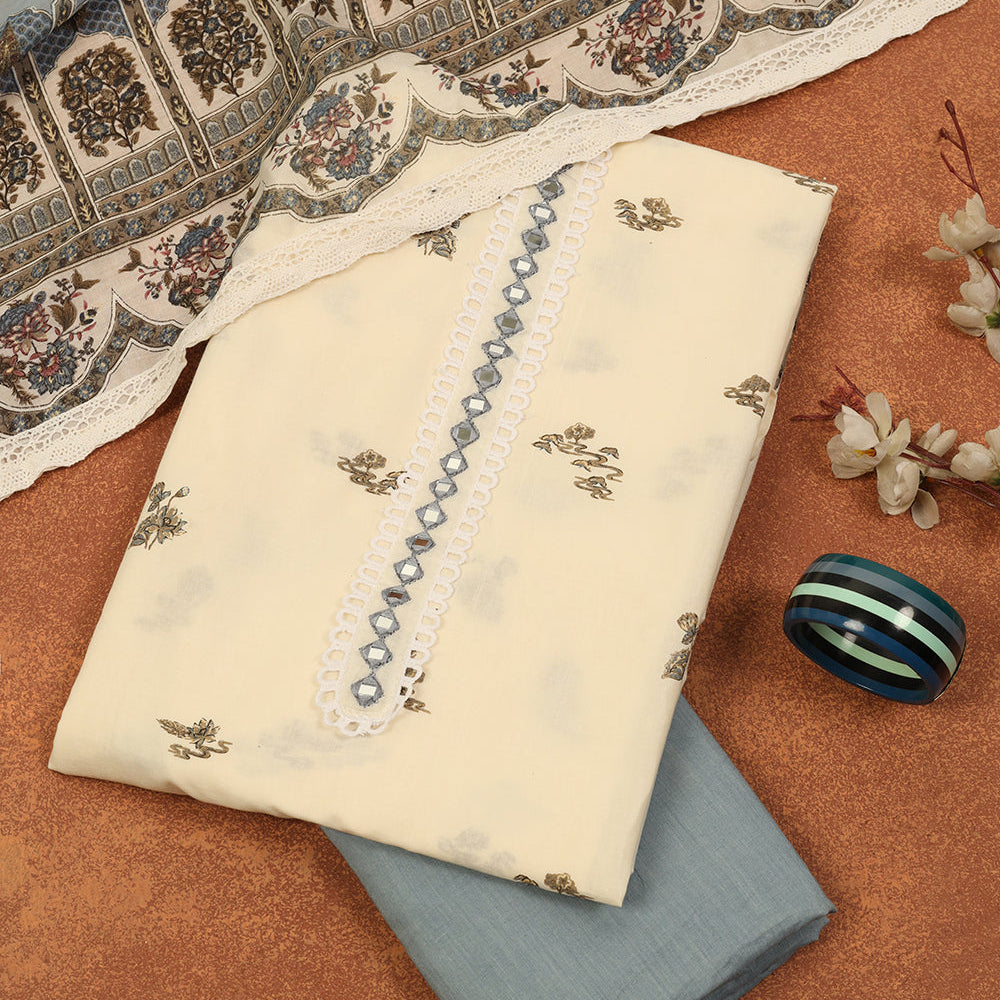 Cotton Suits with Exquisite Mirror & Thread Work