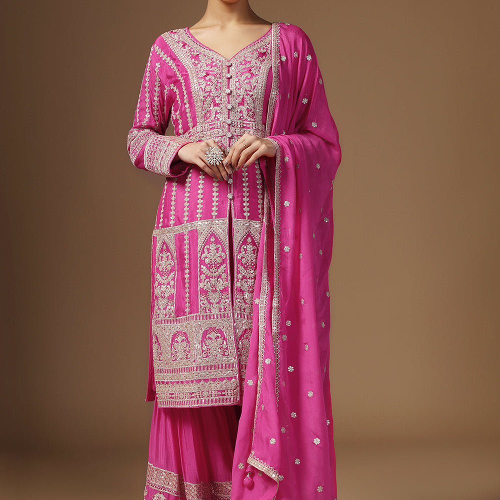 Elegance Crepe Sharara Suit