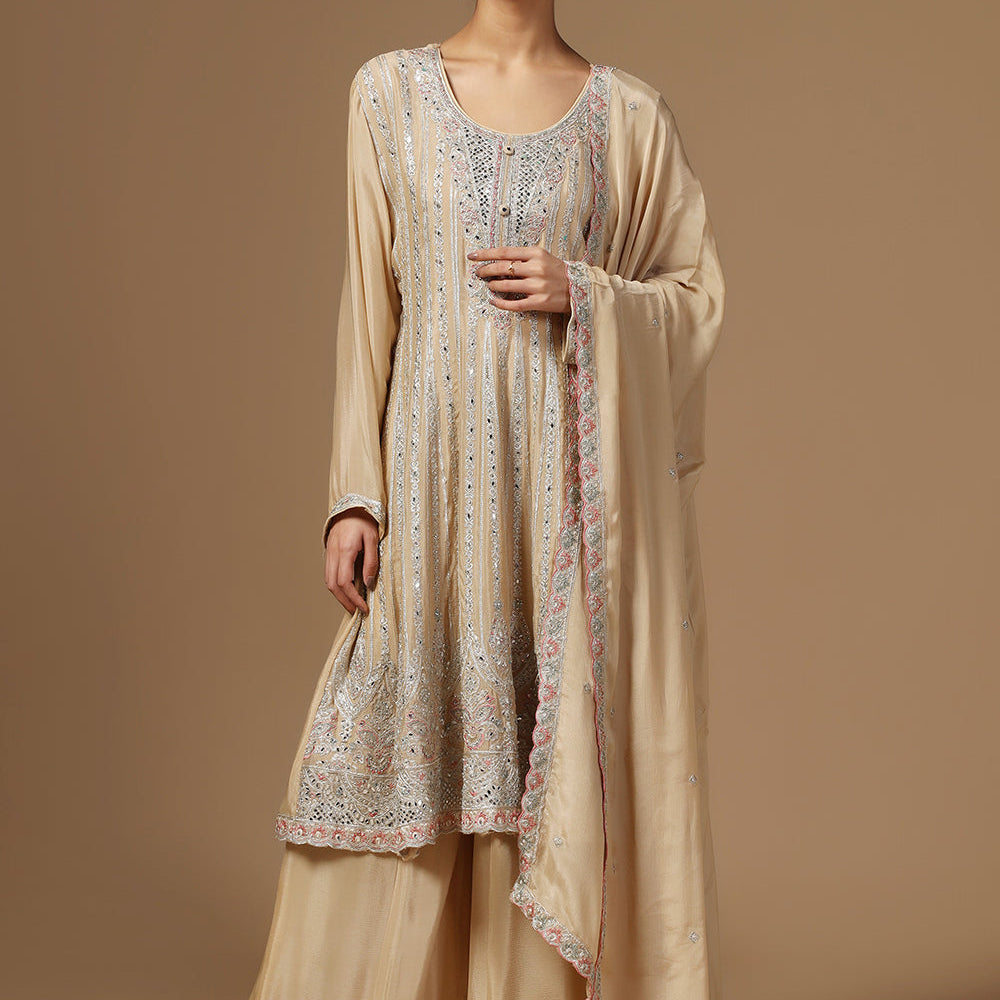 Elegance Crepe Sharara Suit
