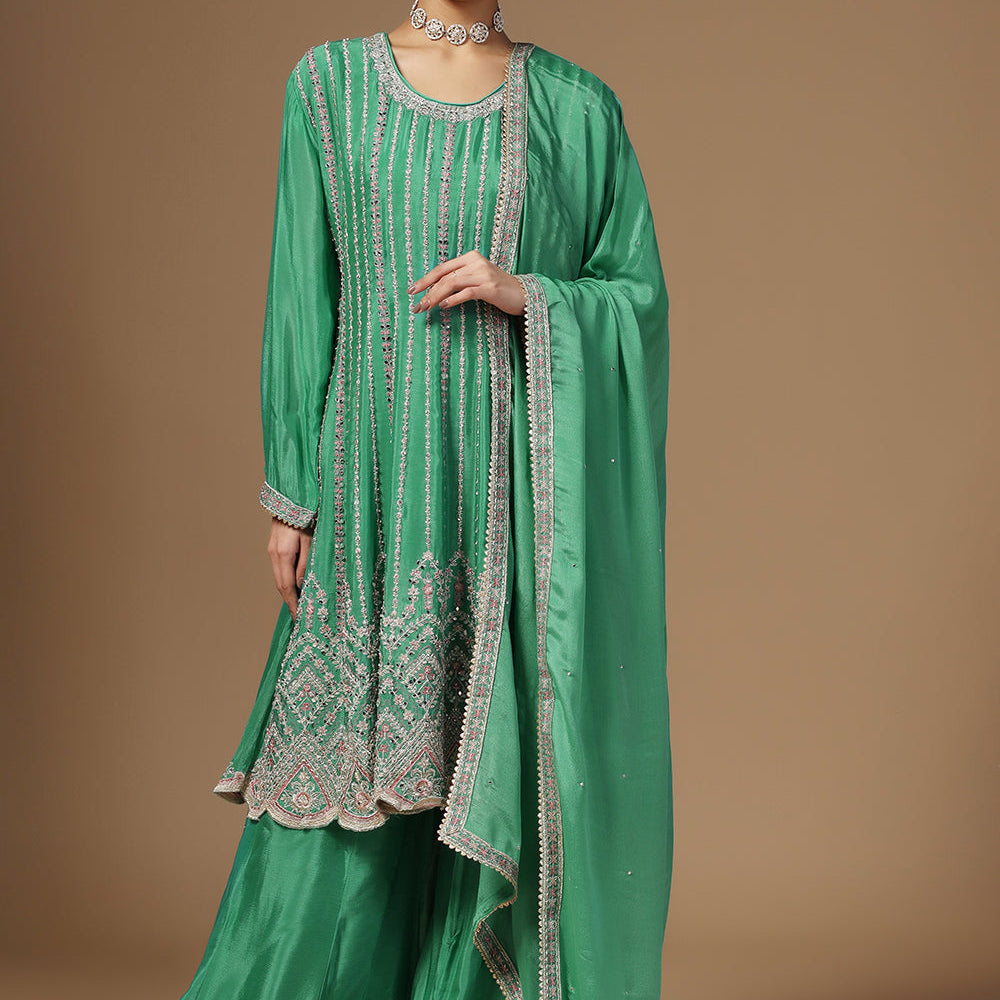 Elegance Crepe Sharara Suit
