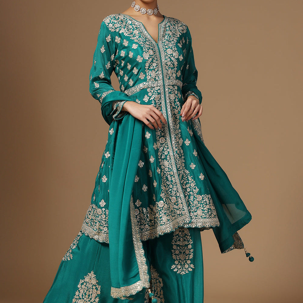 Elegance Crepe Sharara Suit