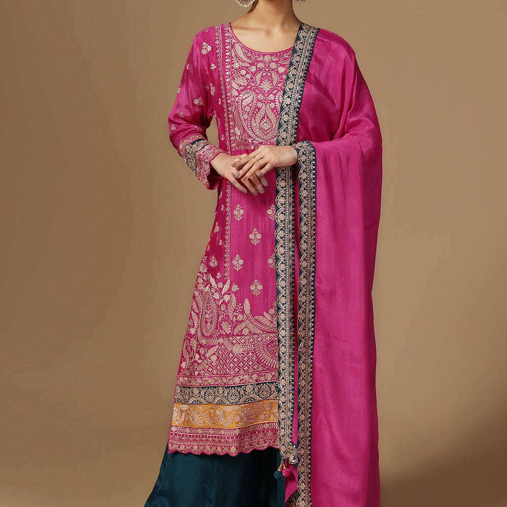 Elegance Crepe Sharara Suit
