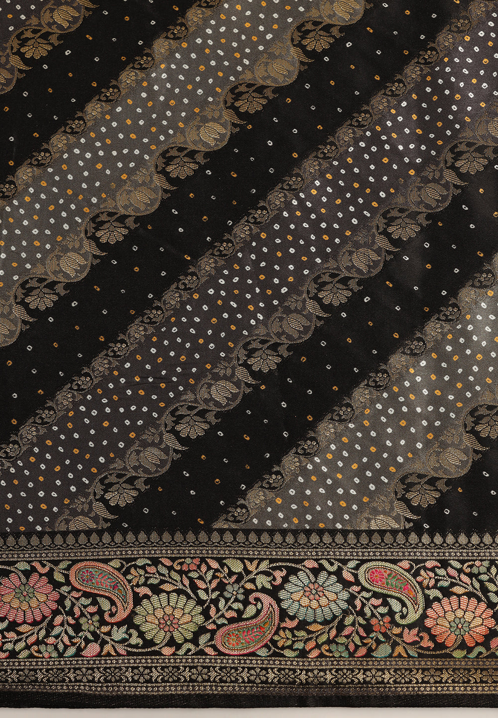 Shop Designer Black Satin Silk Saree for Women at Bombay Selection