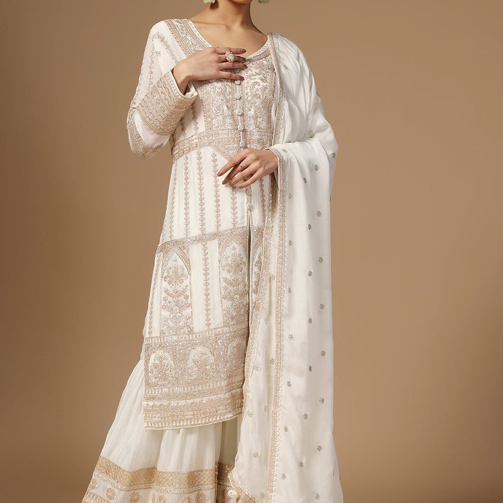 Elegance Crepe Sharara Suit