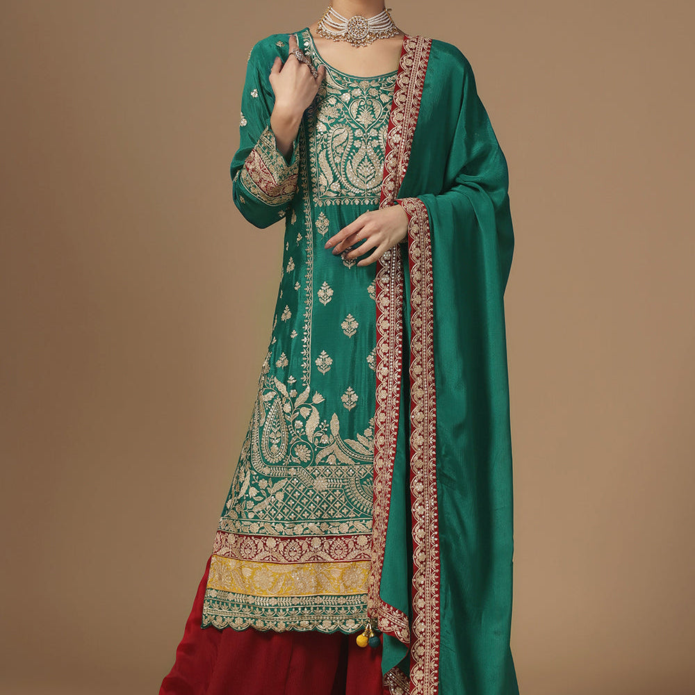 Elegance Crepe Sharara Suit