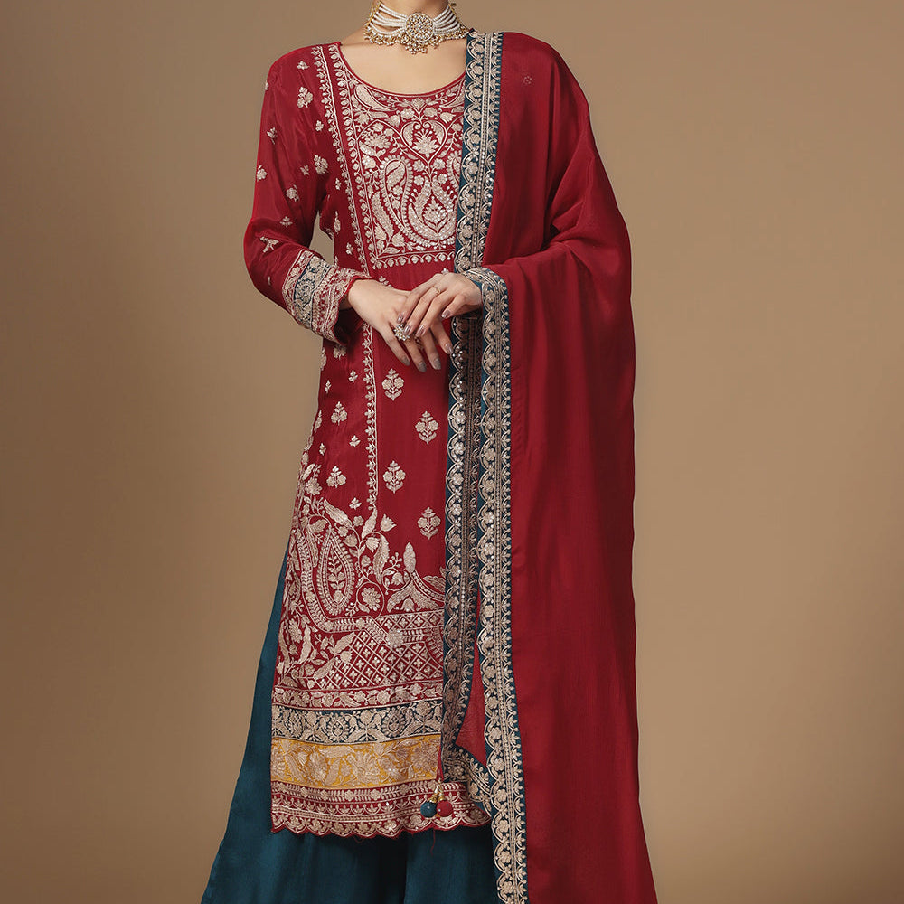 Elegance Crepe Sharara Suit