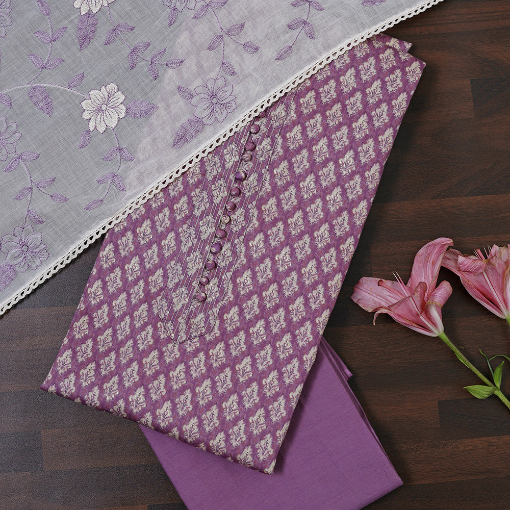 Effortless Style Meets Artisanal Print on Soft Cotton Suit