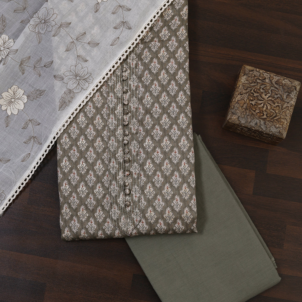 Effortless Style Meets Artisanal Print on Soft Cotton Suit