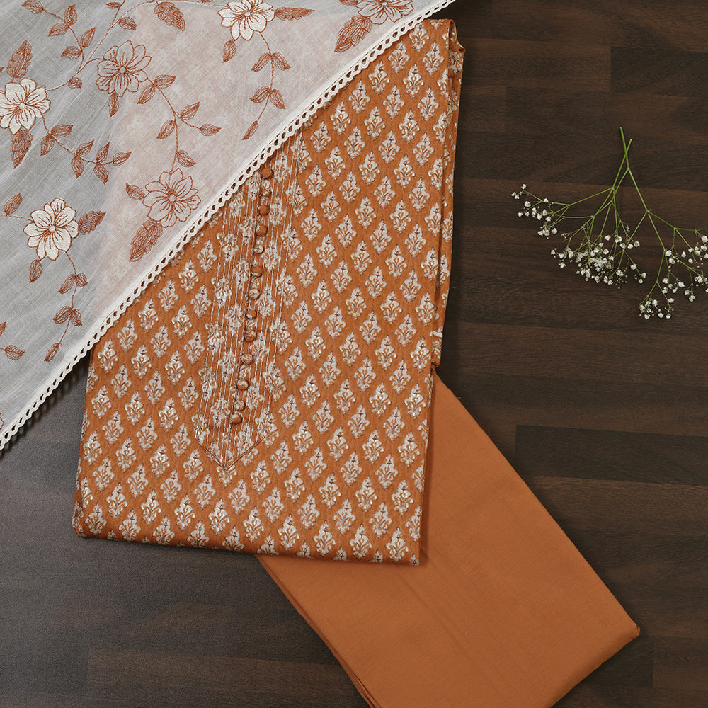 Effortless Style Meets Artisanal Print on Soft Cotton Suit