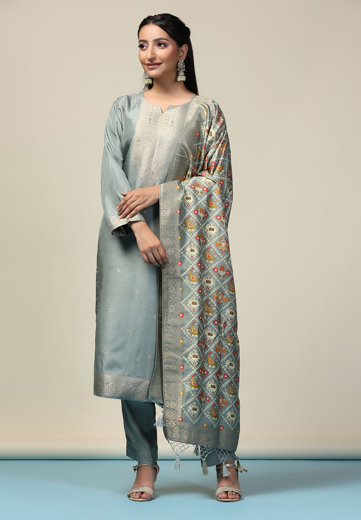 Banarsi Silk Fabric Unstitched Suit
