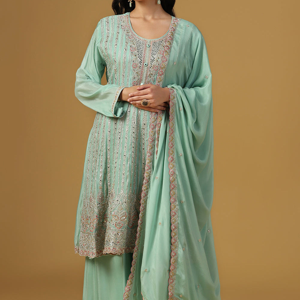Elegance Crepe Sharara Suit