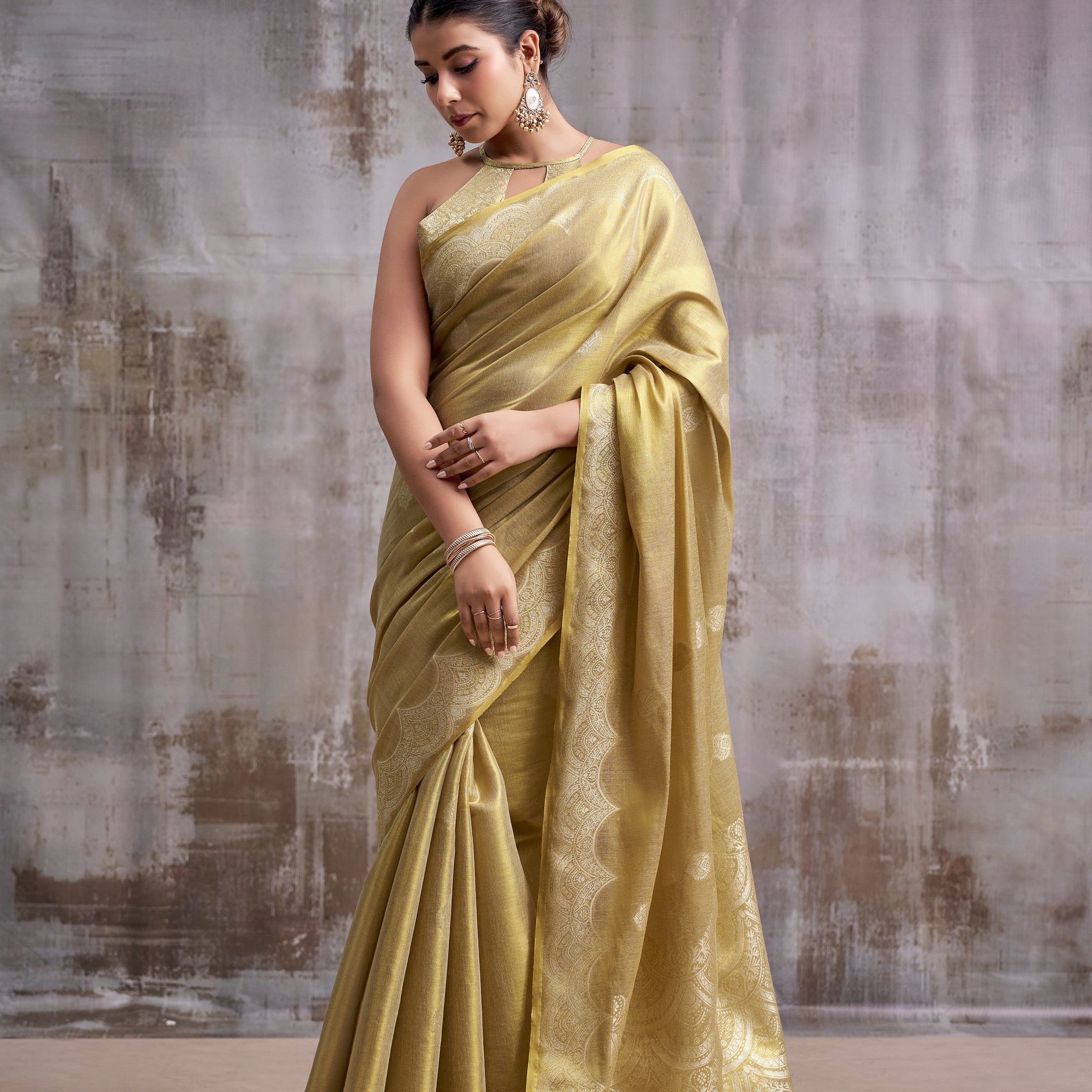 Tissue Silk Saree with a Touch of Zari