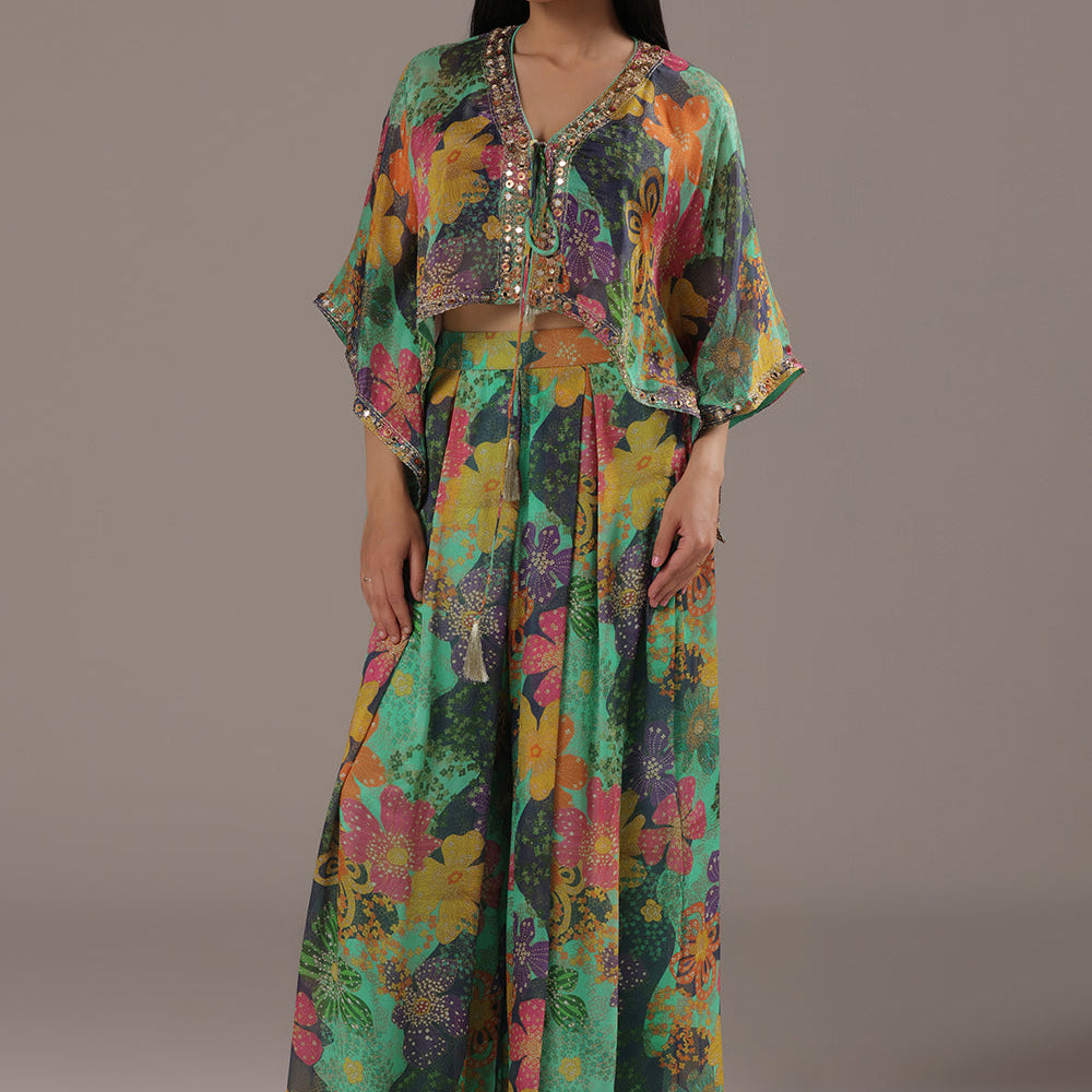 Shine Bright: Multi-Colour Mirror & Sequin Co-ord Set