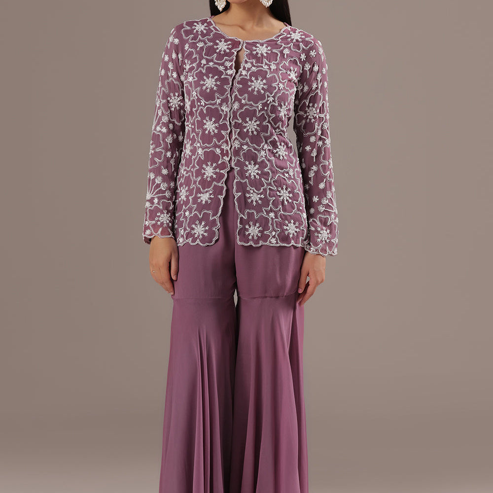 Zehra Lemon Blossom Gharara Set