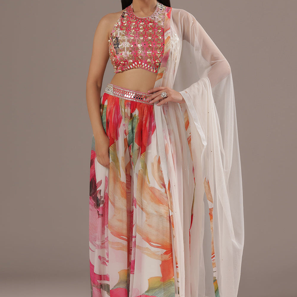 Multi Printed Sharara Set