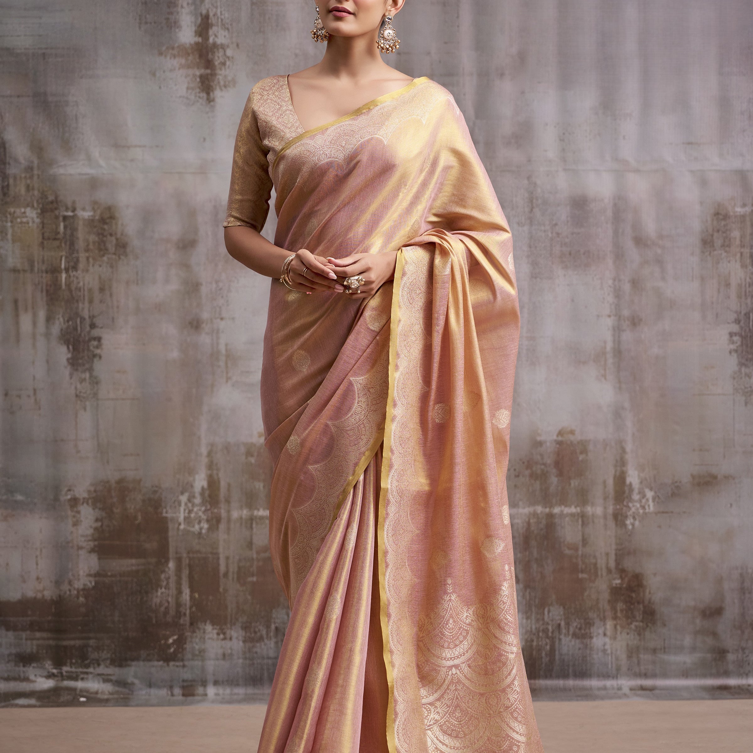 Tissue Silk Saree with a Touch of Zari