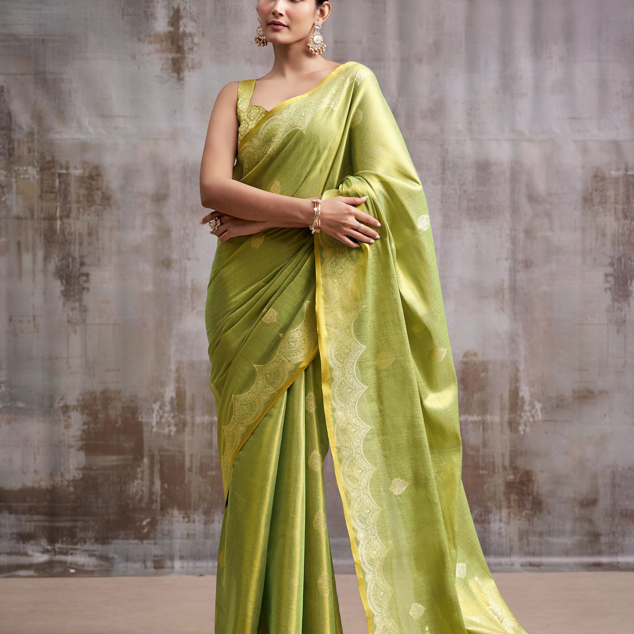 Tissue Silk Saree with a Touch of Zari