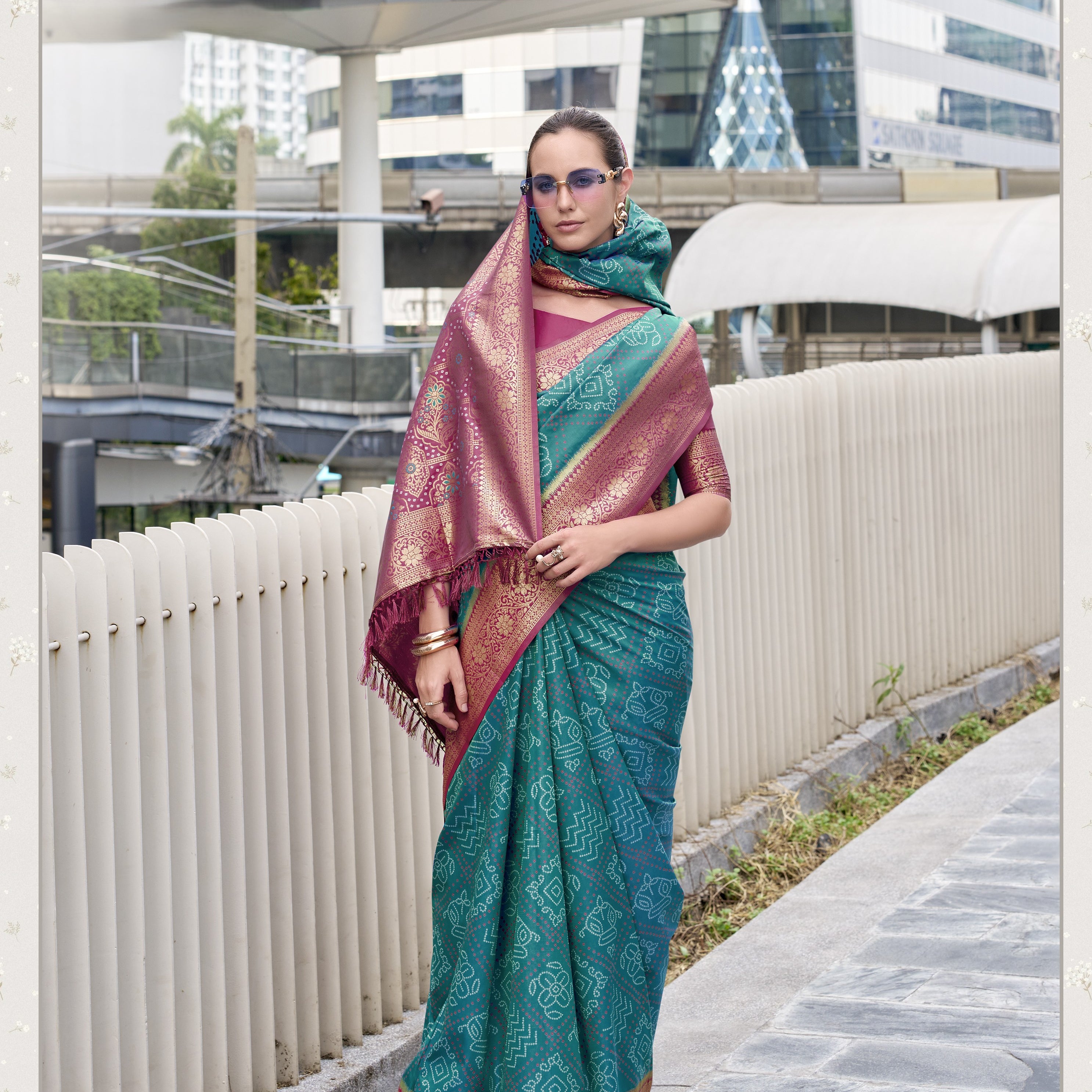 Banarasi Silk with Golden Zari Grandeur