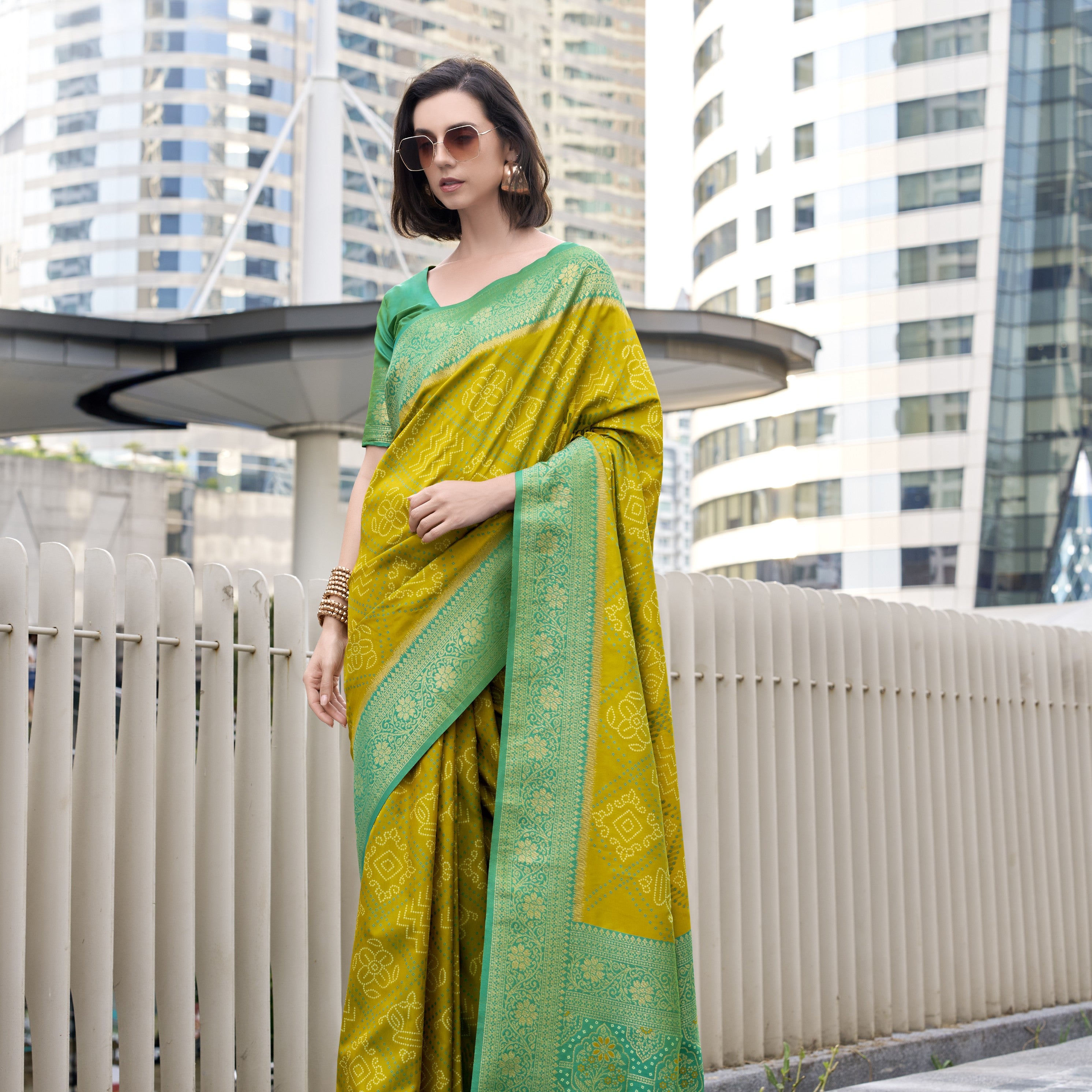 Banarasi Silk with Golden Zari Grandeur