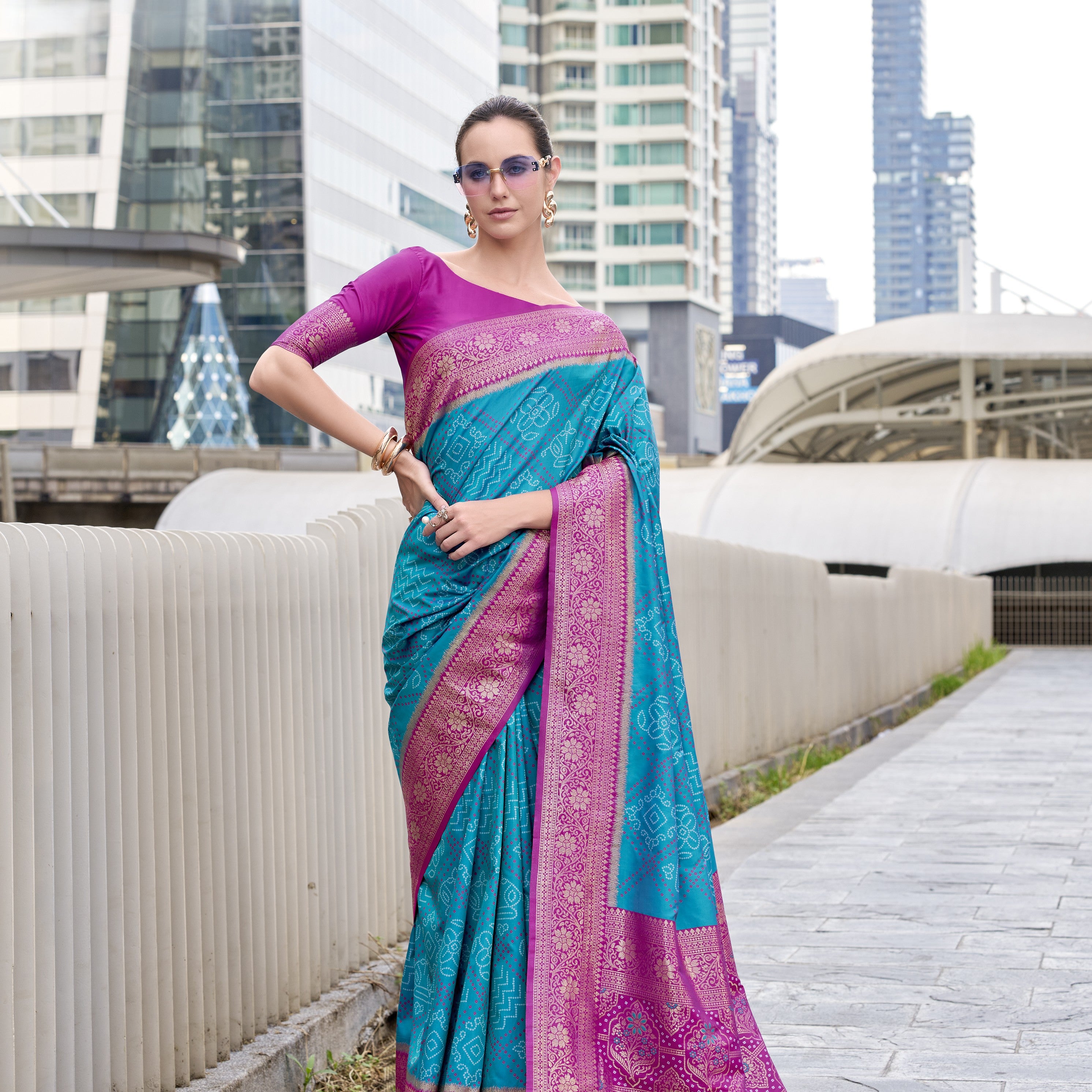 Banarasi Silk with Golden Zari Grandeur