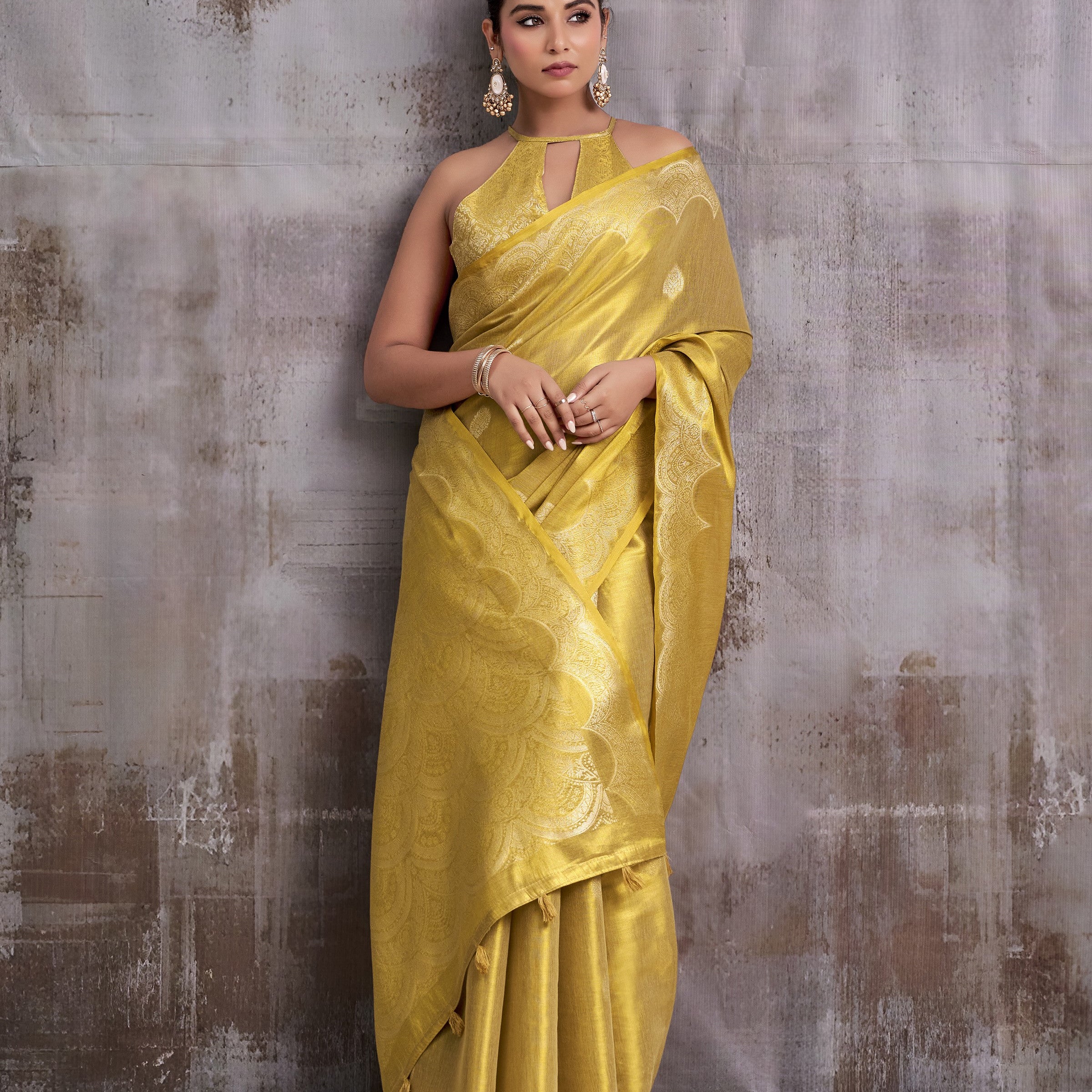 Tissue Silk Saree with a Touch of Zari