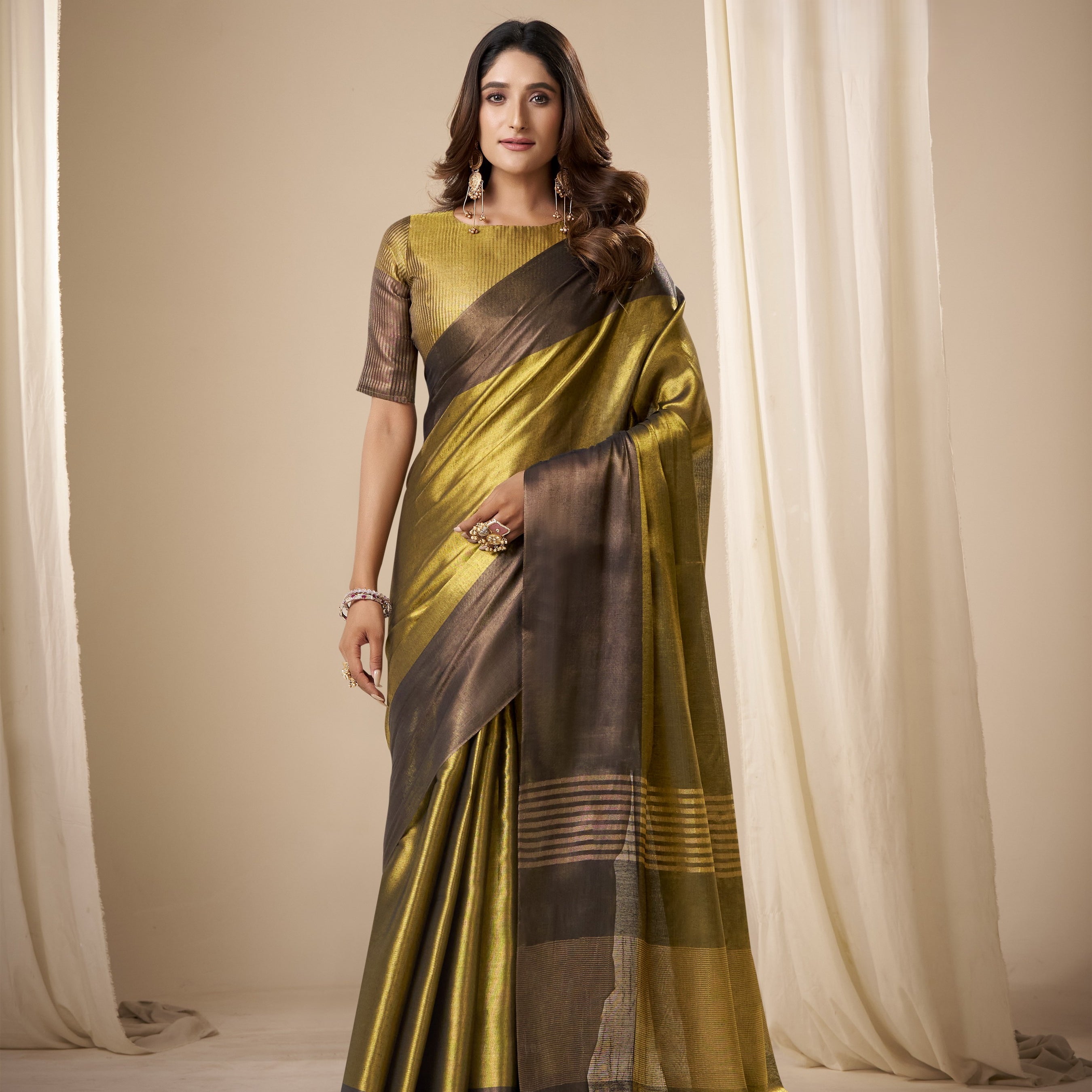 Tissue Silk Saree with a Touch of Zari