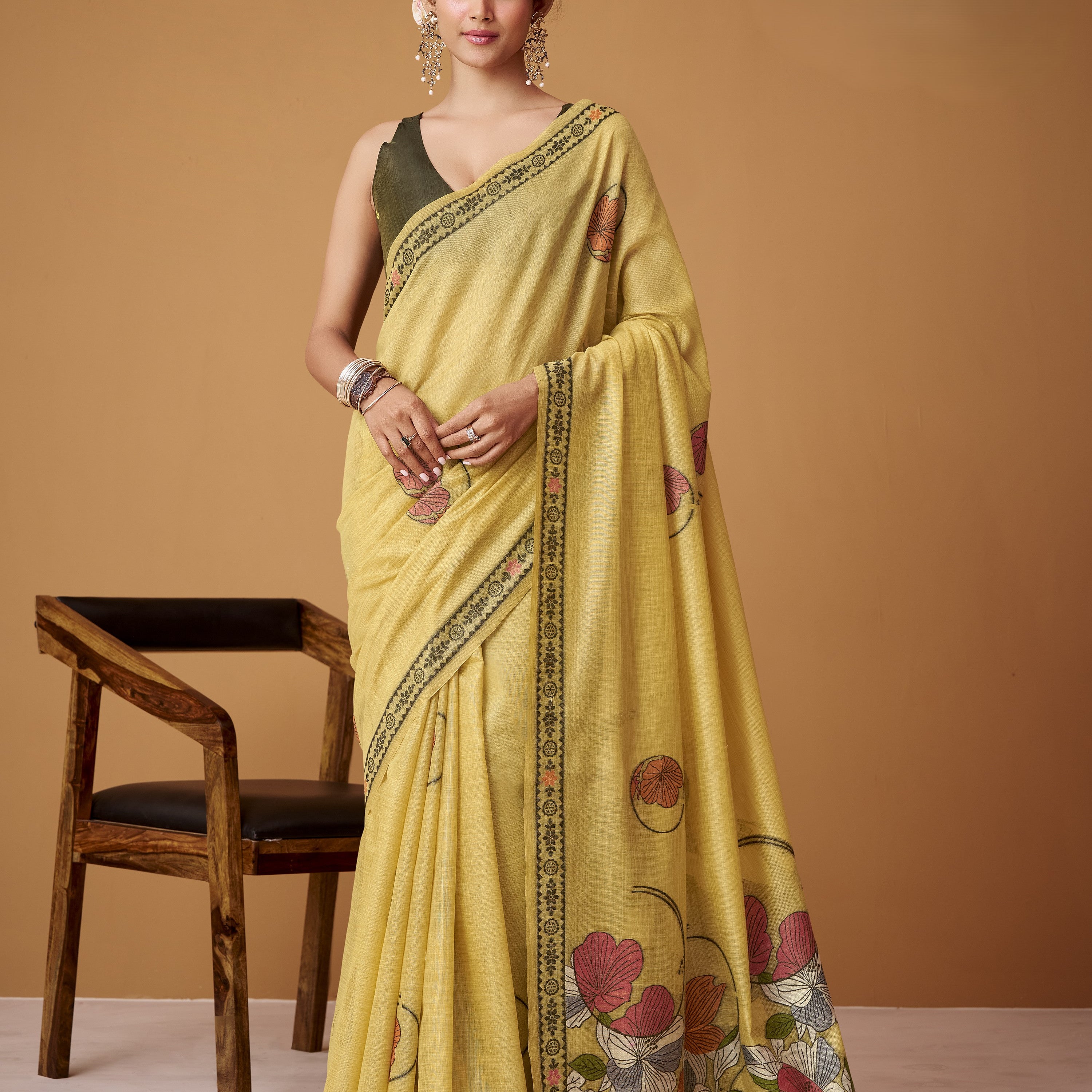 Cotton Saree with a Touch of Zari