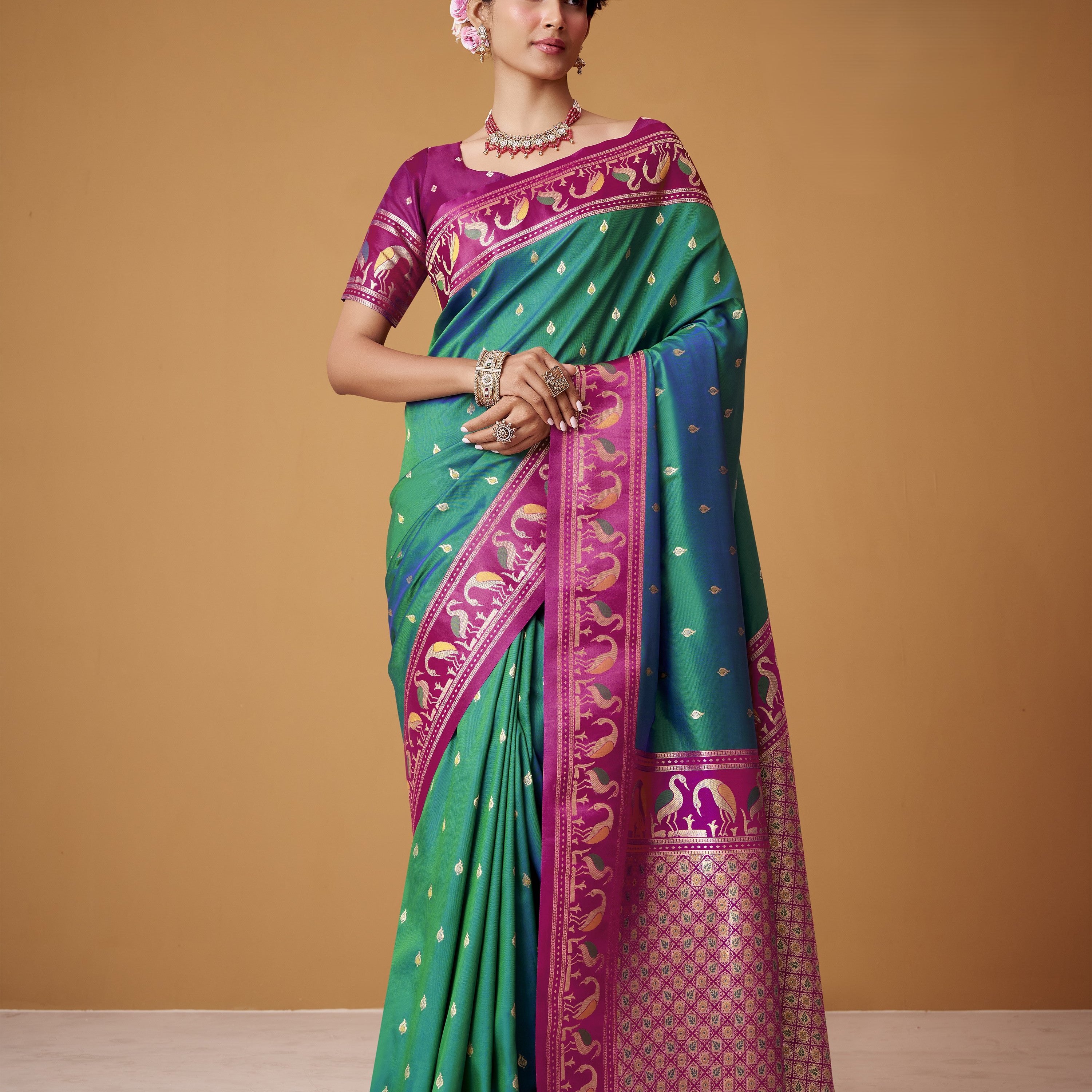 Banarasi Satin Silk Designer Saree