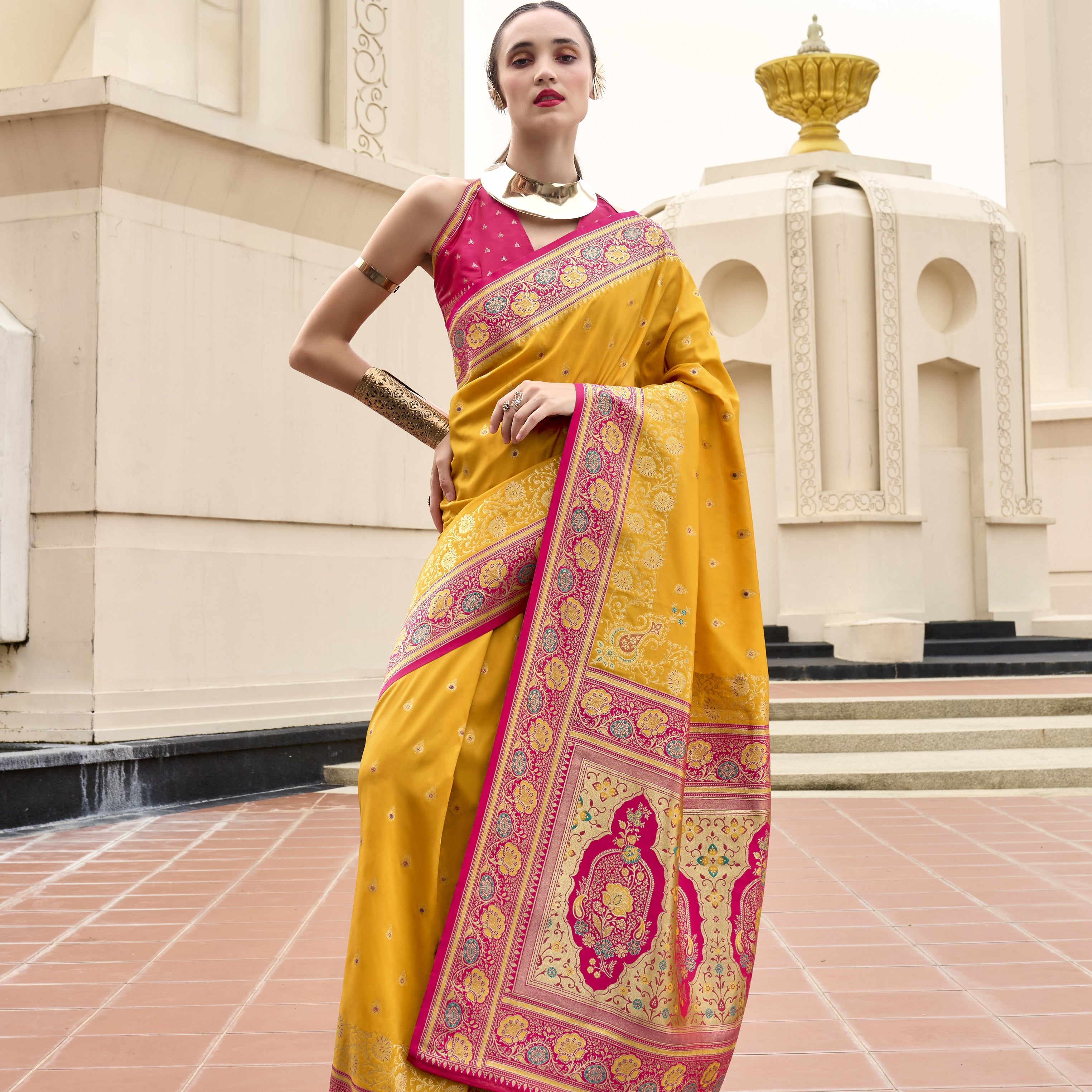 Banarasi Silk Saree With Zari