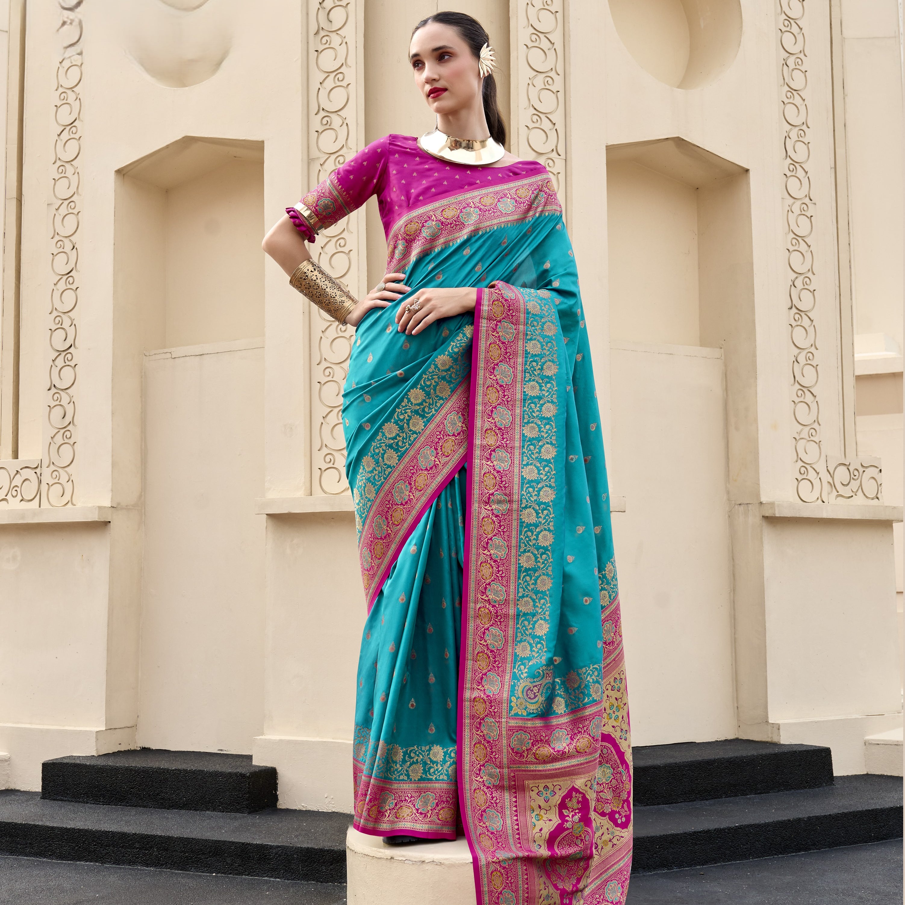 Banarasi Silk Saree With Zari