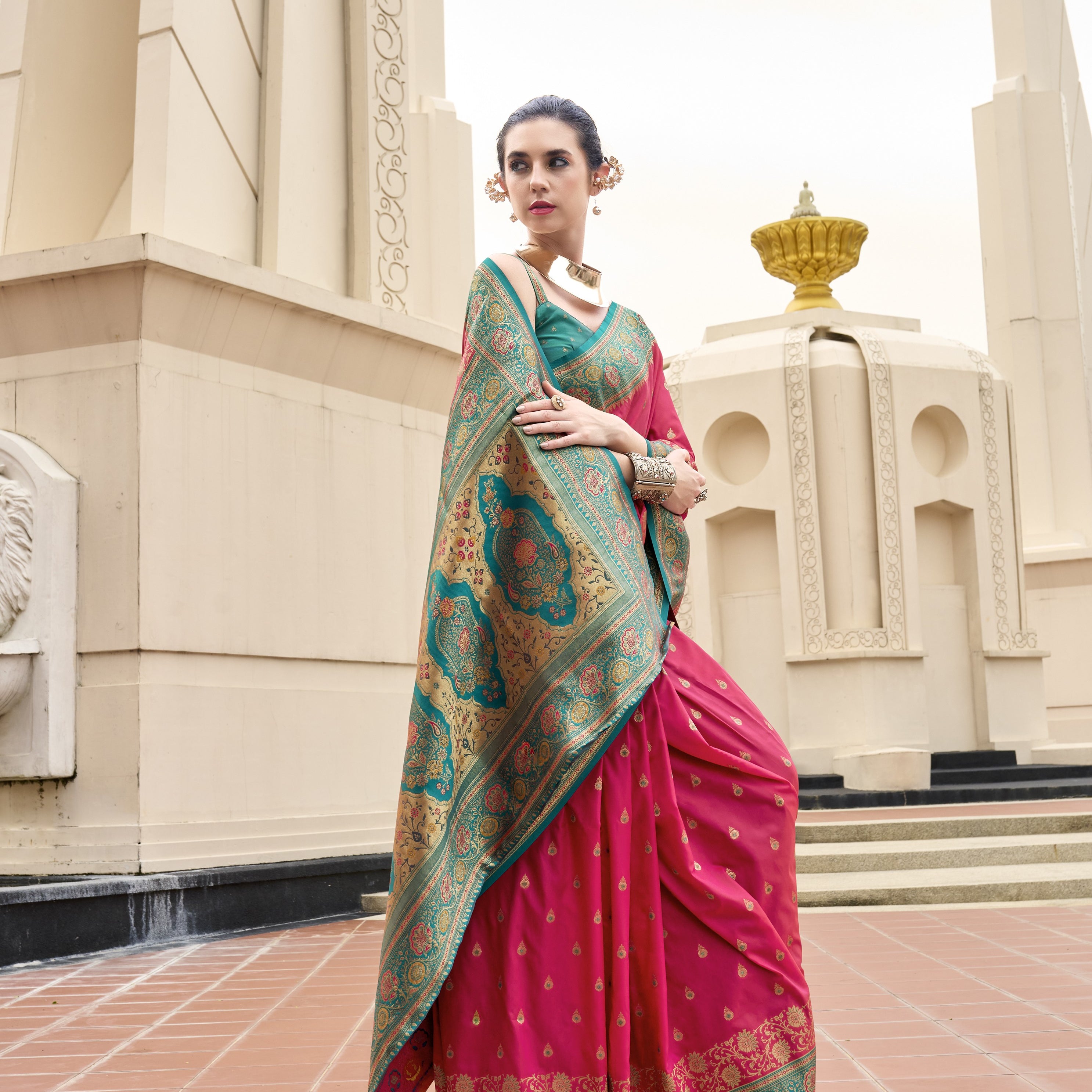 Banarasi Silk Saree With Zari