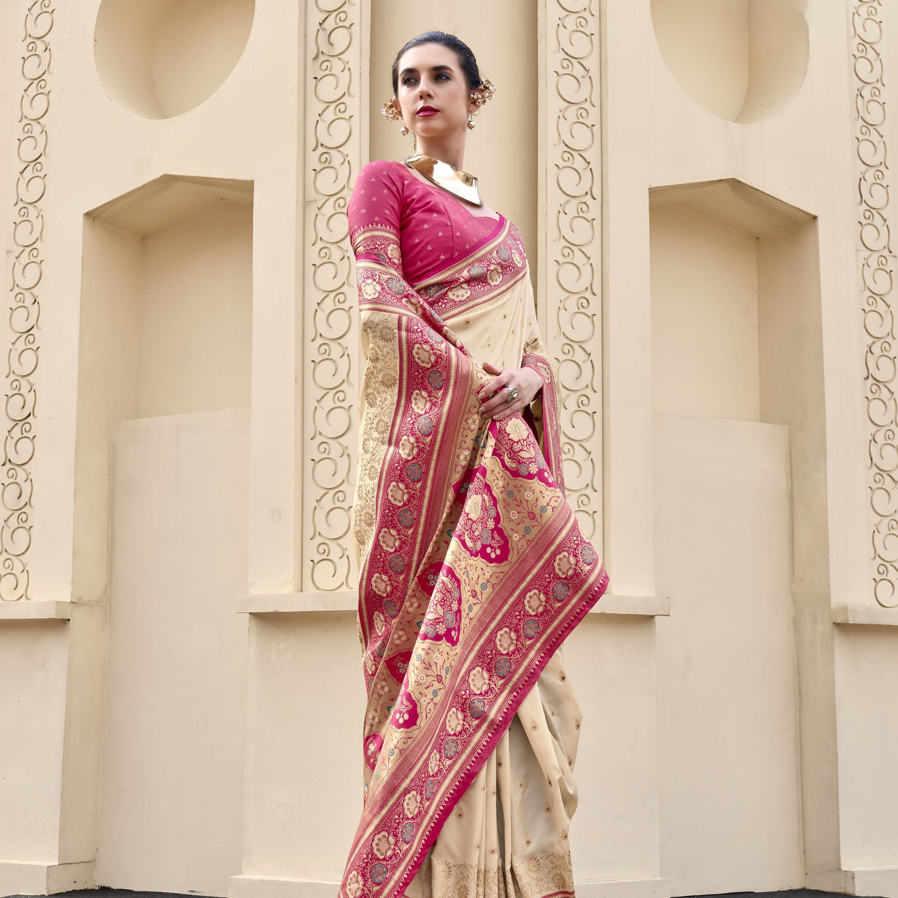 Banarasi Silk Saree With Zari
