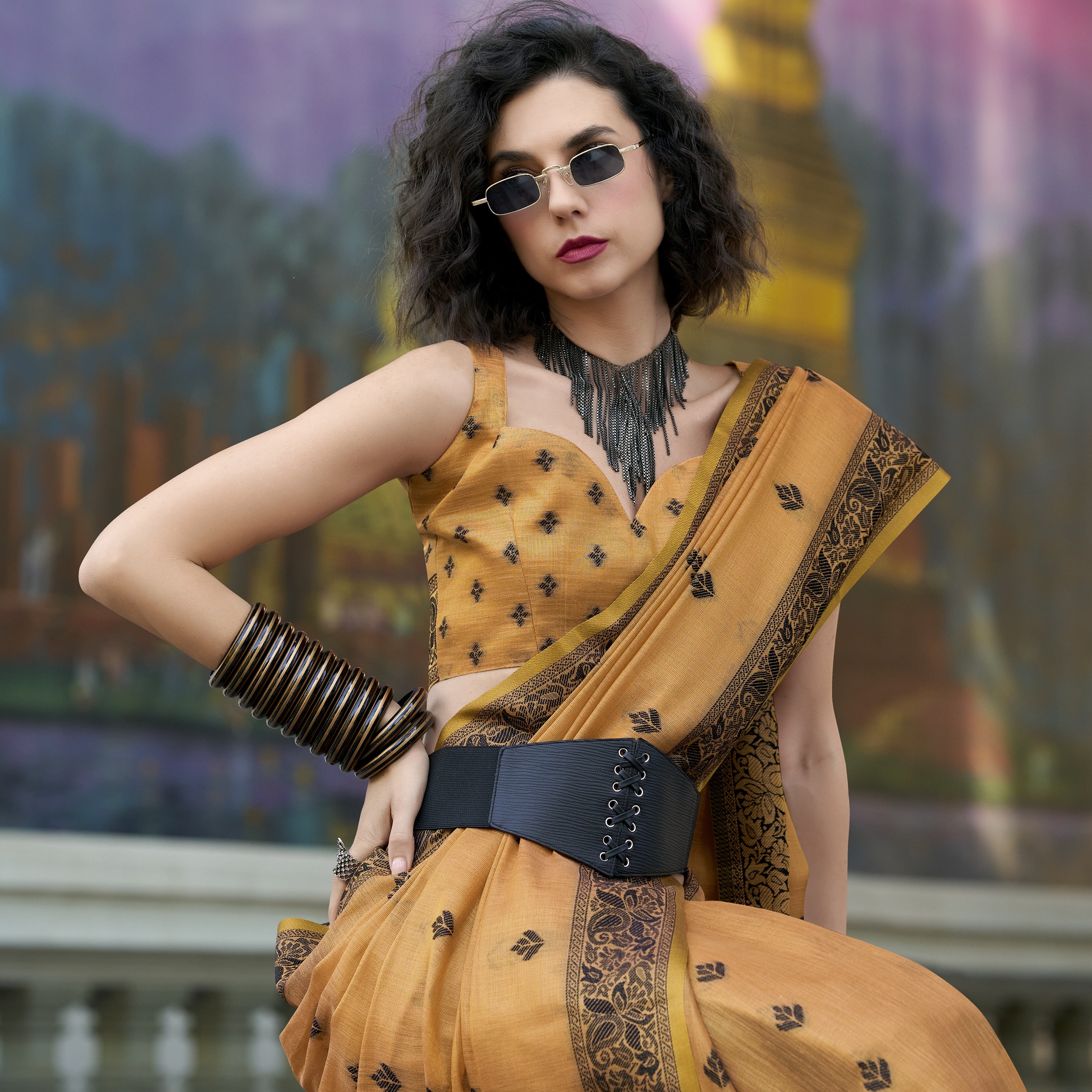 Cotton Saree with a Touch of Zari