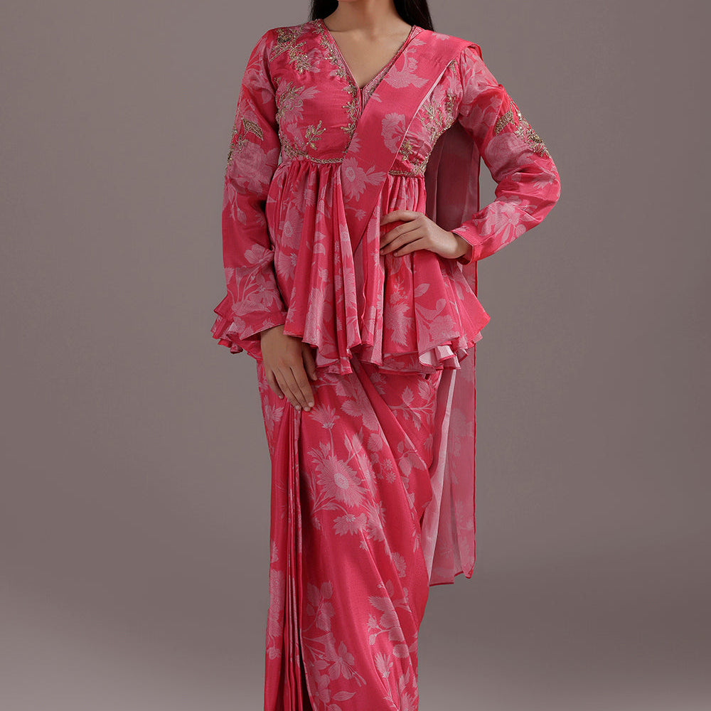 Shine Bright: Mangenta Colour Dori & Sequin Work Sharara