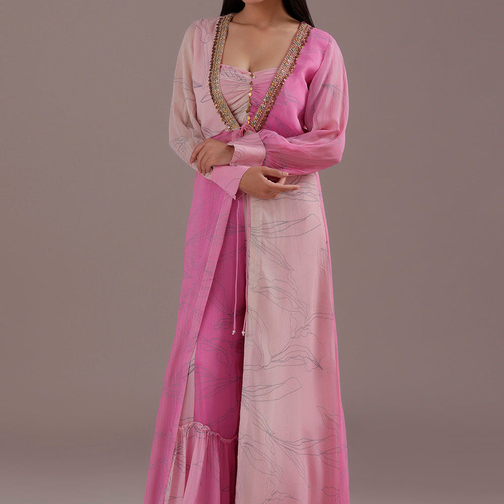 Elegant Readymade Gharara Set with Shrug