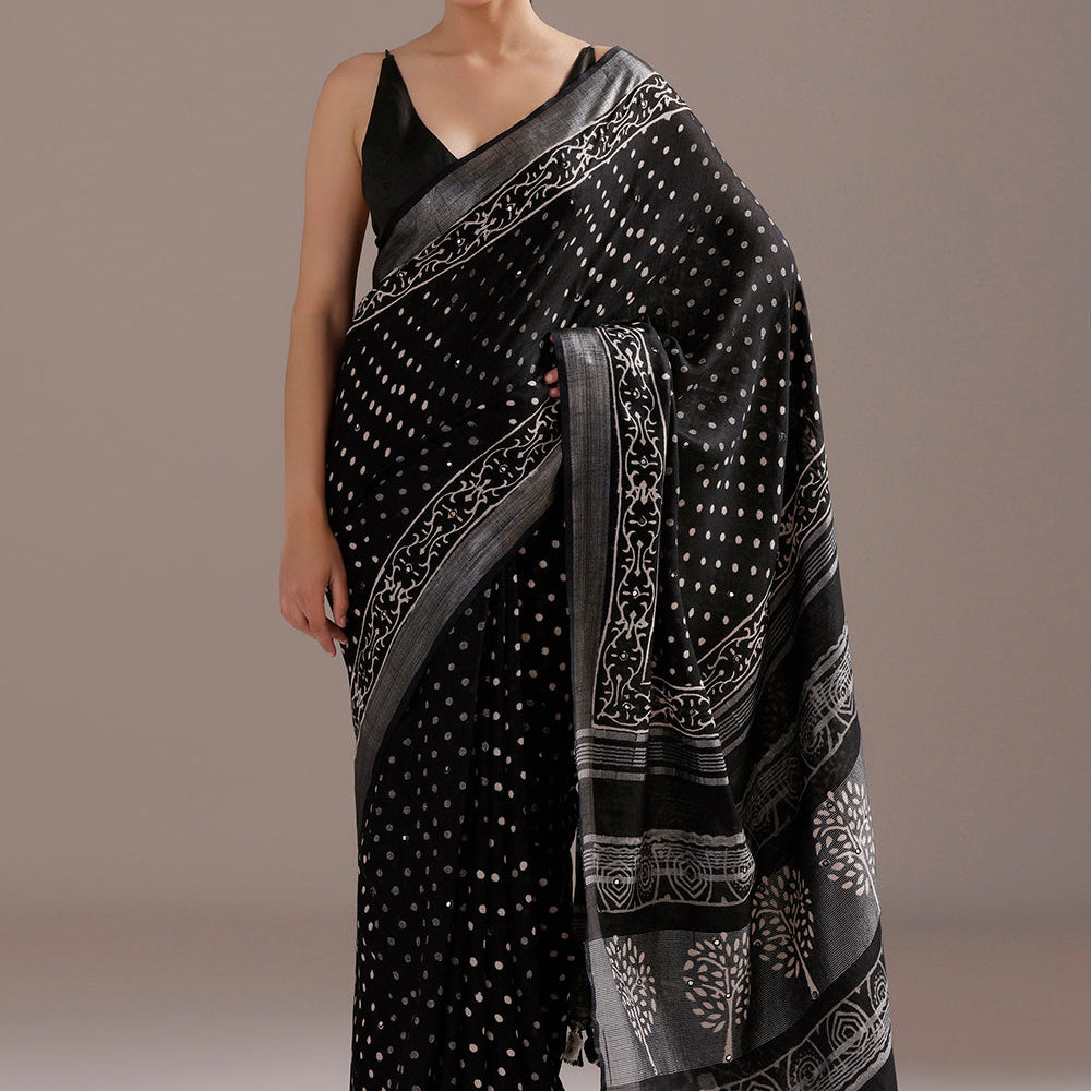 Breathe Easy, Look Stunning: All-Over Printed Cotton Saree