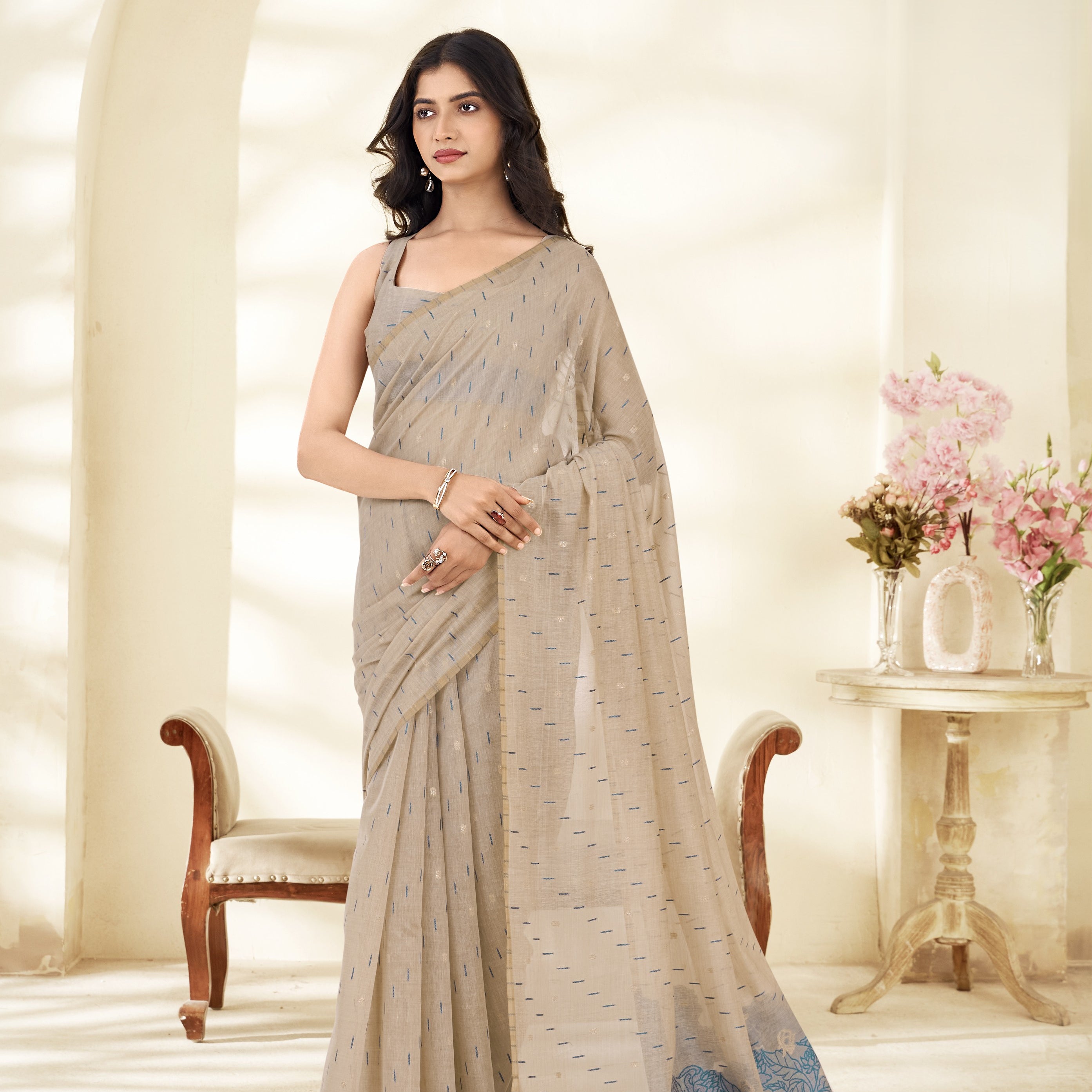 traditional floral sarees